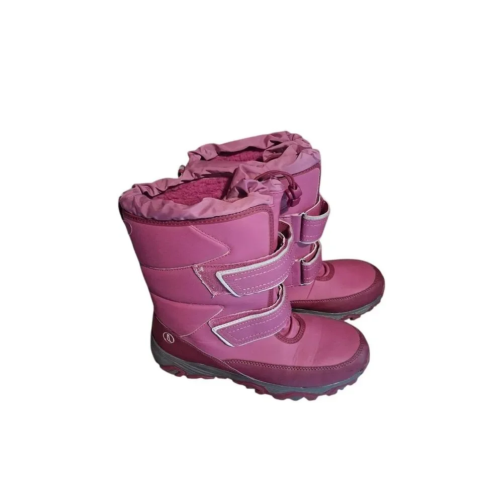 Lands End girls snow flurry insulated winter boot magenta/ purple 6